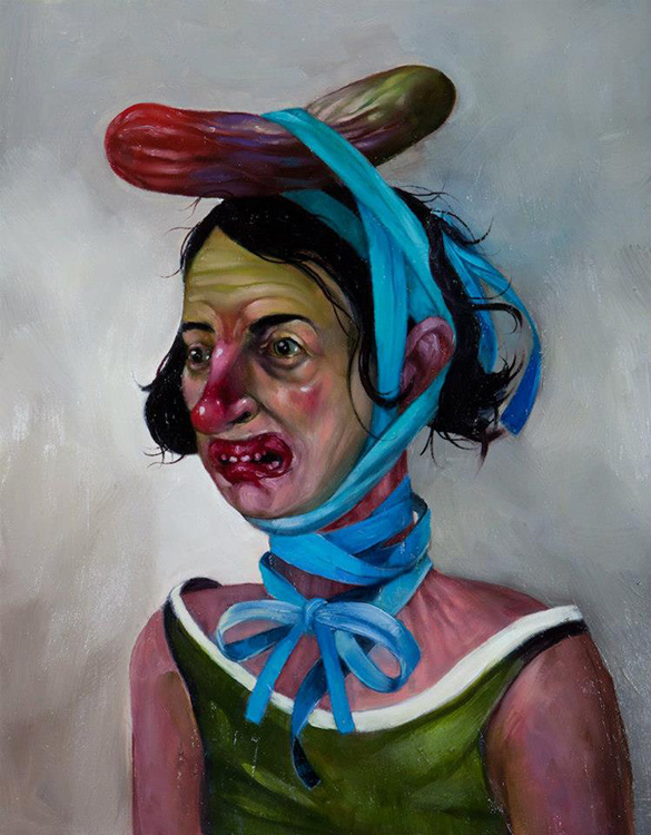 Pickle Face oil on panel 13x10 2010