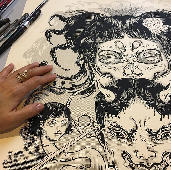 23_Evil Witch 50x70 silkscreen